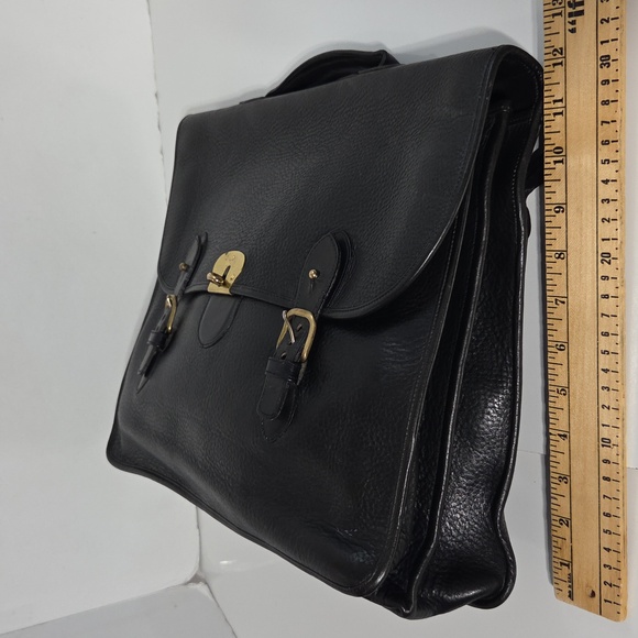 Vintage Chesneau Black Top Grain Leather Men's Briefcase - Picture 9 of 16
